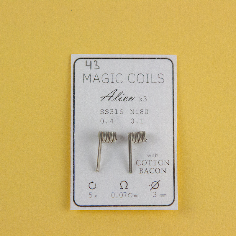 Magic Coils Alien x3 (преднамотанние койли + вата) - 2