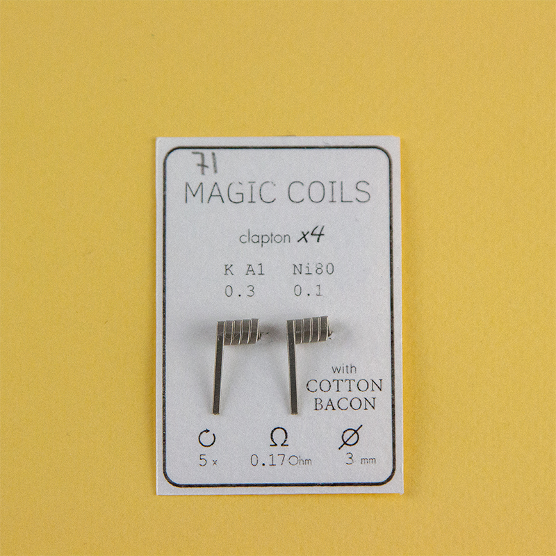 Magic Coils Fused Clapton x4 (попередньо намотані койли + вата) - 1
