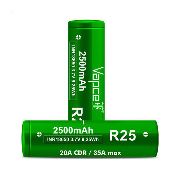 Аккумулятор Vapcell R25 INR18650 2500 mAh (20А) (Original)