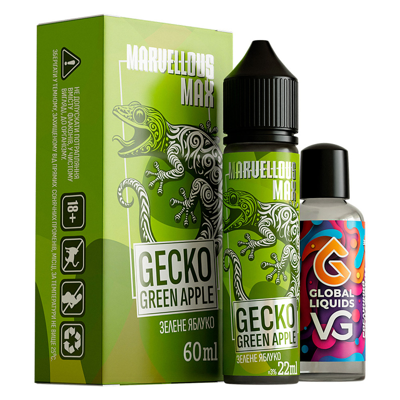 Набор Marvellous MAX Gecko Green Apple, 60 мл