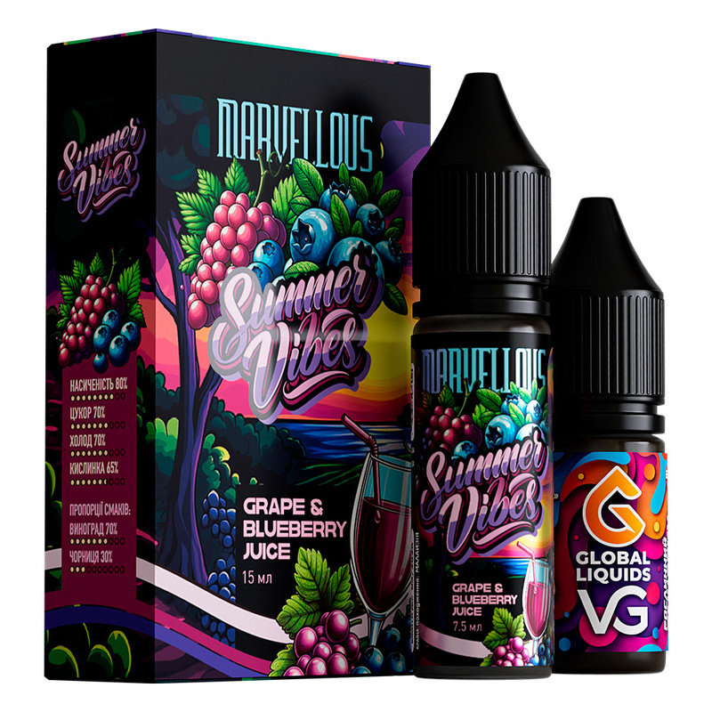 Набір Marvellous Summer Grape Blueberry Juice, 15 мл