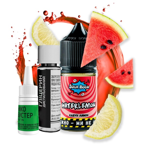 Набор Sour Boom Water Lemon, 30 мл