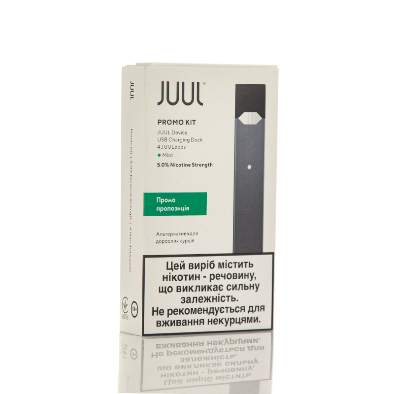 Акція JUUL Device Grey + Пачка картриджів Mint 4 шт (Original)