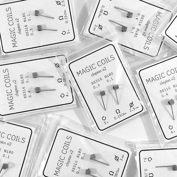 Magic Coils Fused Clapton (преднамотанные койлы + вата)