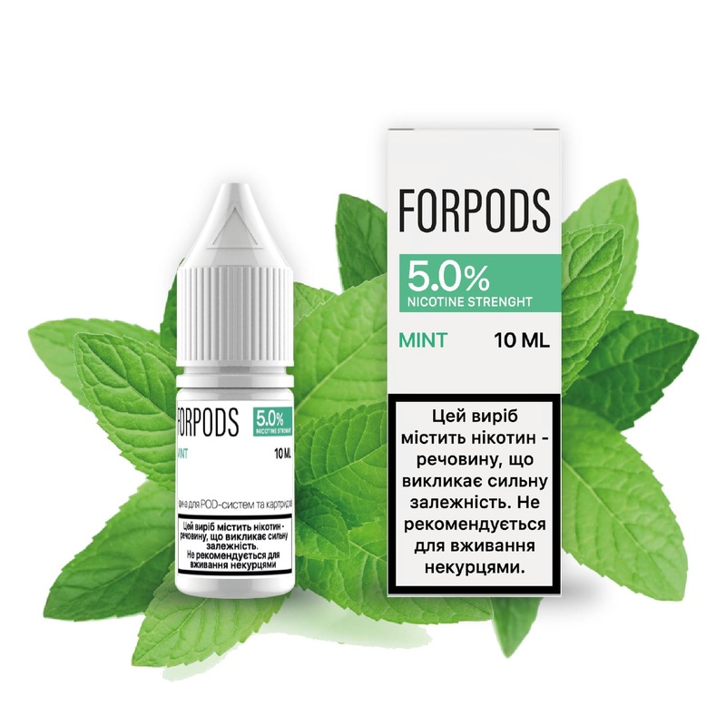 Жидкость Forpods Mint 10 мл, 50 мг