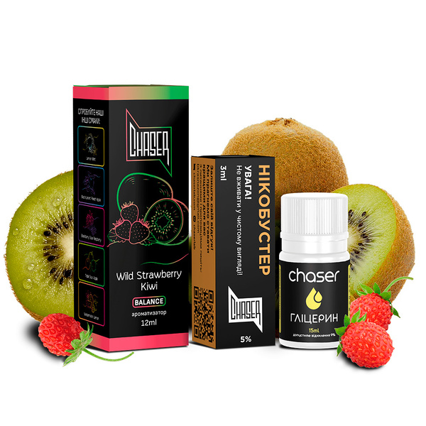 Набор Chaser Black Kiwi Wild Strawberry, 30 мл