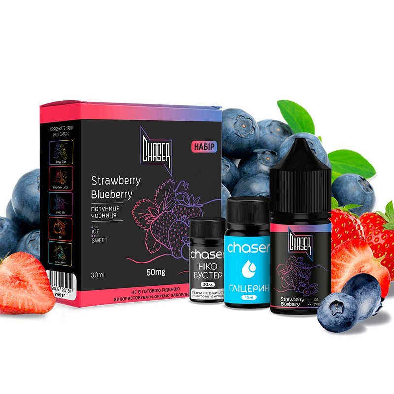 Набір Chaser Black Strawberry Blueberry, 30 мл - 1