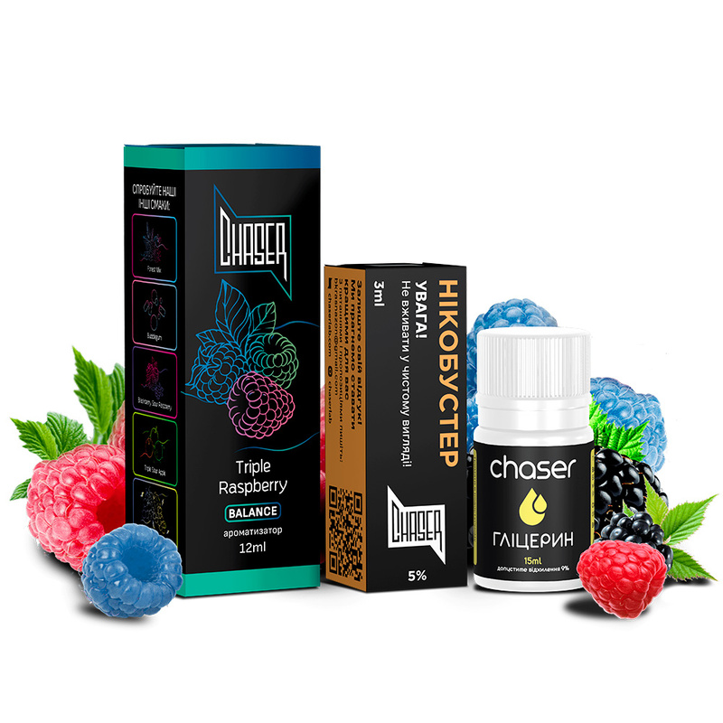 Набір Chaser Black Triple Raspberry, 30 мл