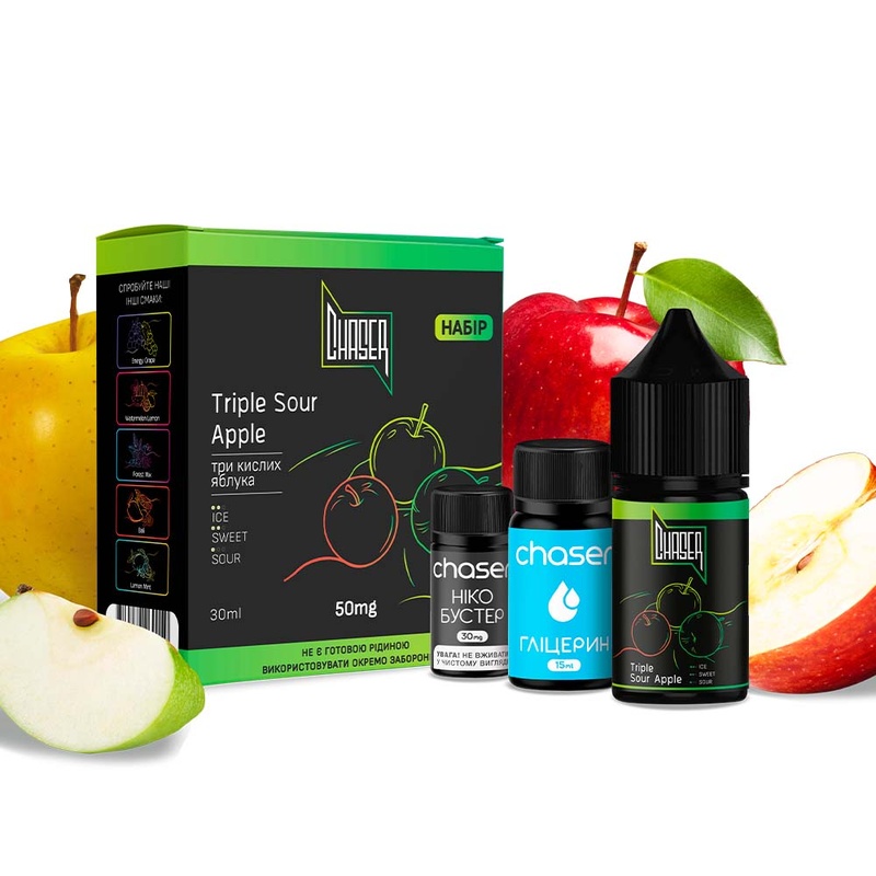 Набор Chaser Black Triple Sour Apple, 30 мл - 1