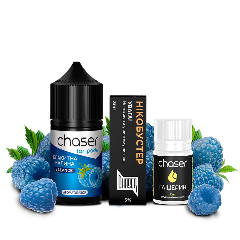 Набор Chaser For Pods Блакитна Малина, 30 мл