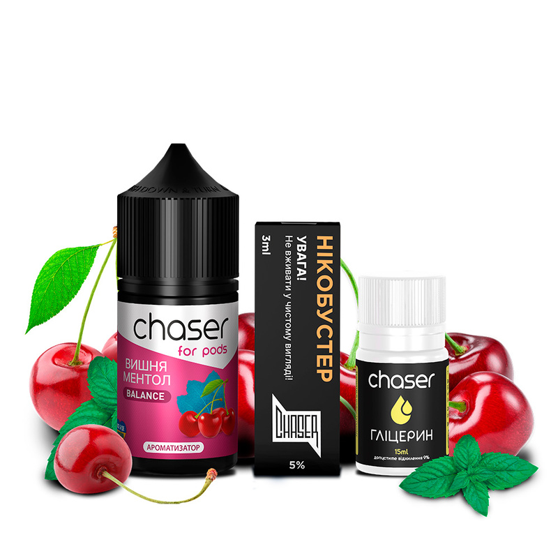 Набор Chaser For Pods Вишня Ментол, 30 мл