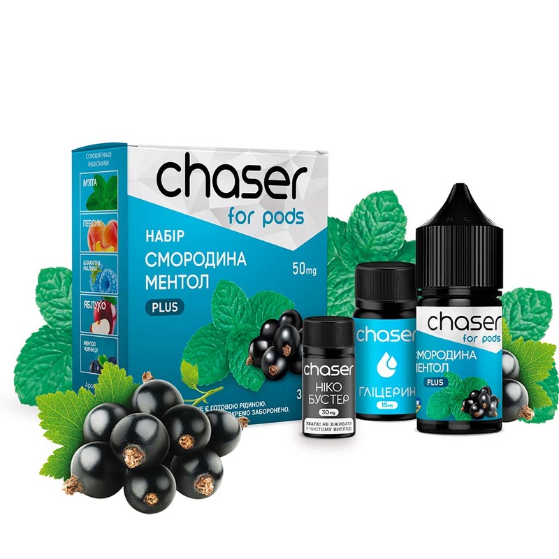 Набір Chaser For Pods Смородина Ментол, 30 мл - 1