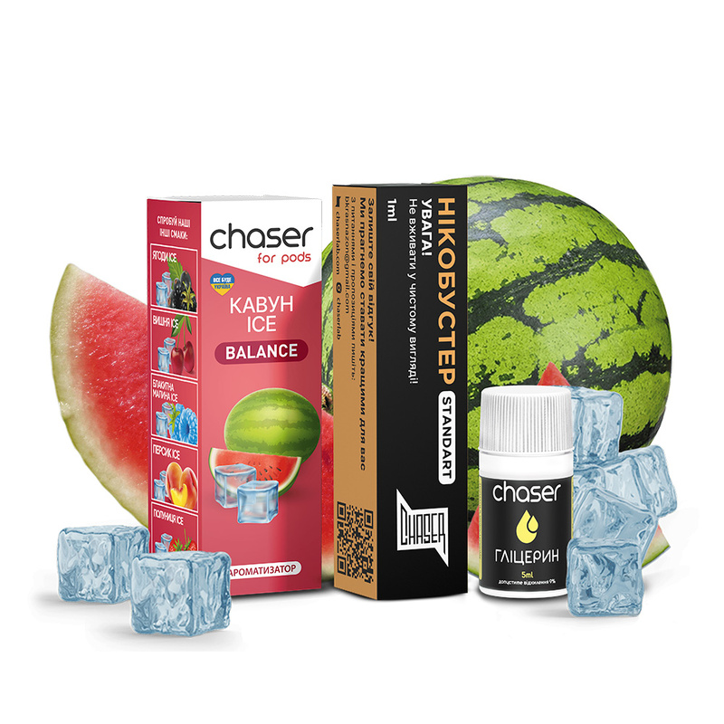 Набір Chaser For Pods Ice Кавун, 10 мл