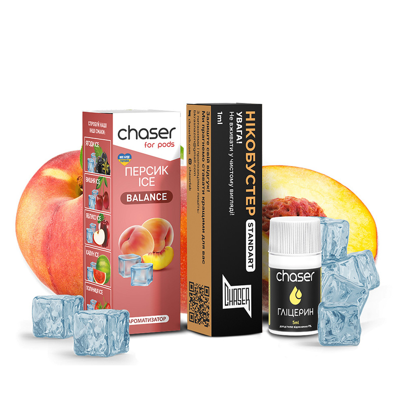 Набір Chaser For Pods Ice Персик, 10 мл