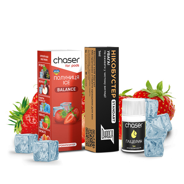Набор Chaser For Pods Ice Полуниця, 10 мл