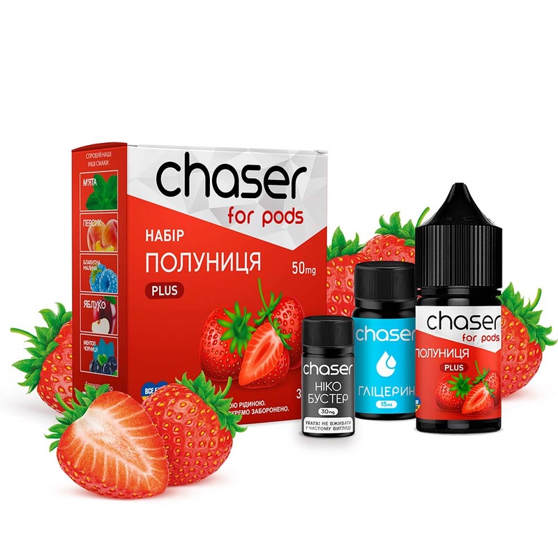 Набор Chaser For Pods Полуниця, 30 мл - 1