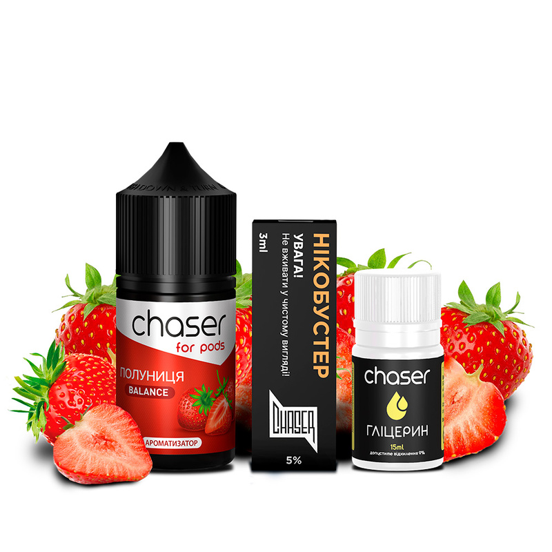 Набор Chaser For Pods Полуниця, 30 мл