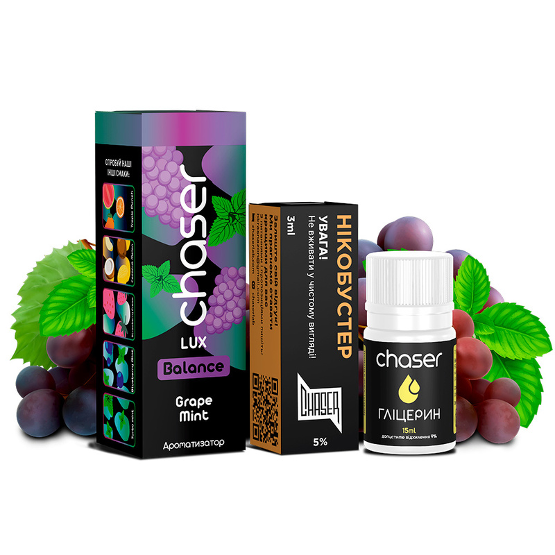 Набор Chaser LUX Grape Mint, 30 мл