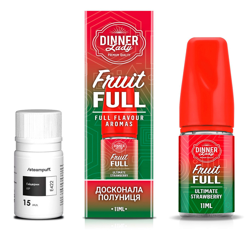 Набор Dinner Lady Fruit FULL Ultimate Strawberry, 30 мл