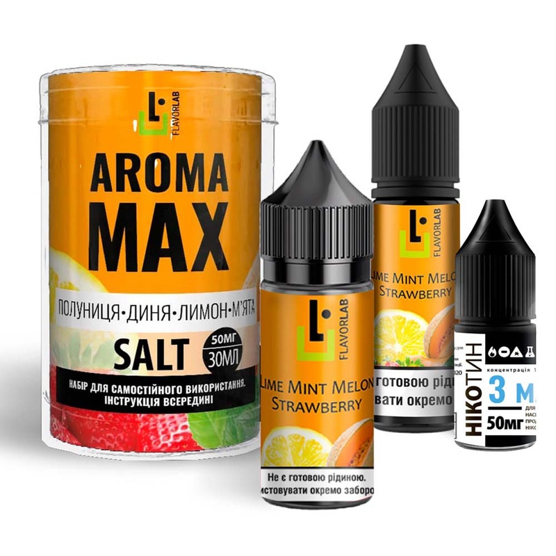 Набір Flavorlab Aroma MAX Полуниця Диня Лимон М'ята, 30 мл