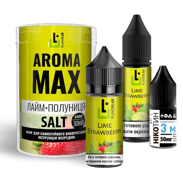 Набор Flavorlab Aroma MAX Лайм Клубника, 30 мл