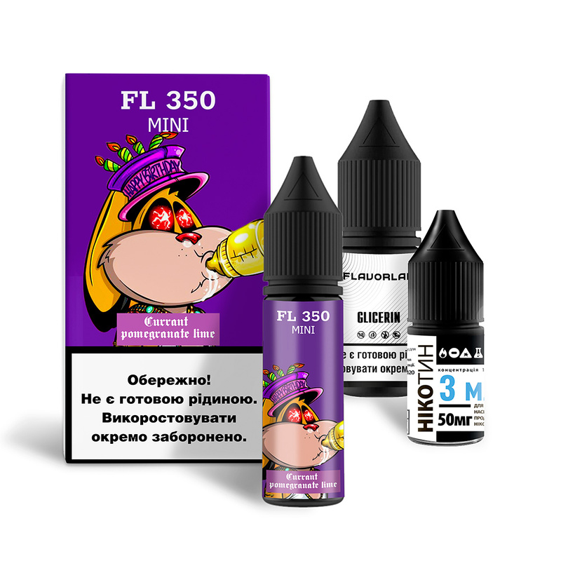 Набір Flavorlab FL350 mini Currant Pomegranate lime, 15 мл