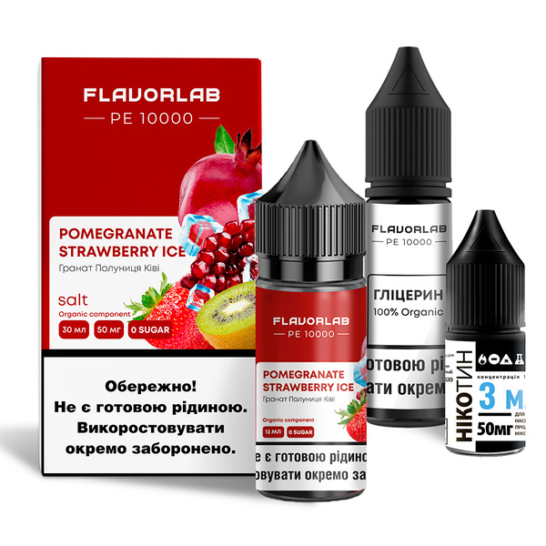 Набор Flavorlab PE 10000 Pomegranate Strawberry Ice, 30 мл