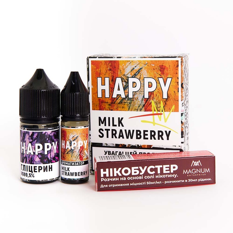 Набір Happy Milk Strawberry, 30 мл