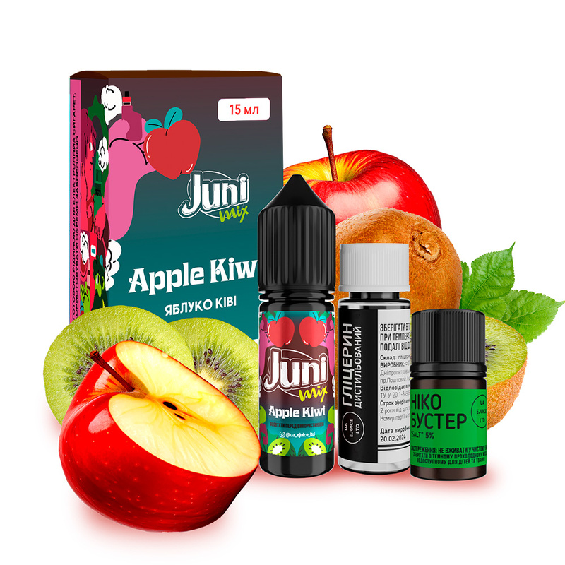 Набір Juni Mix Apple Kiwi, 15 мл