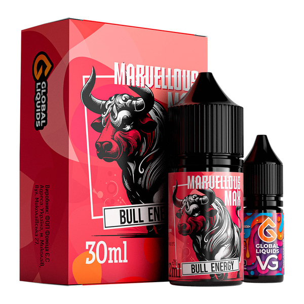 Набор Marvellous Max Bull Energy, 30 мл