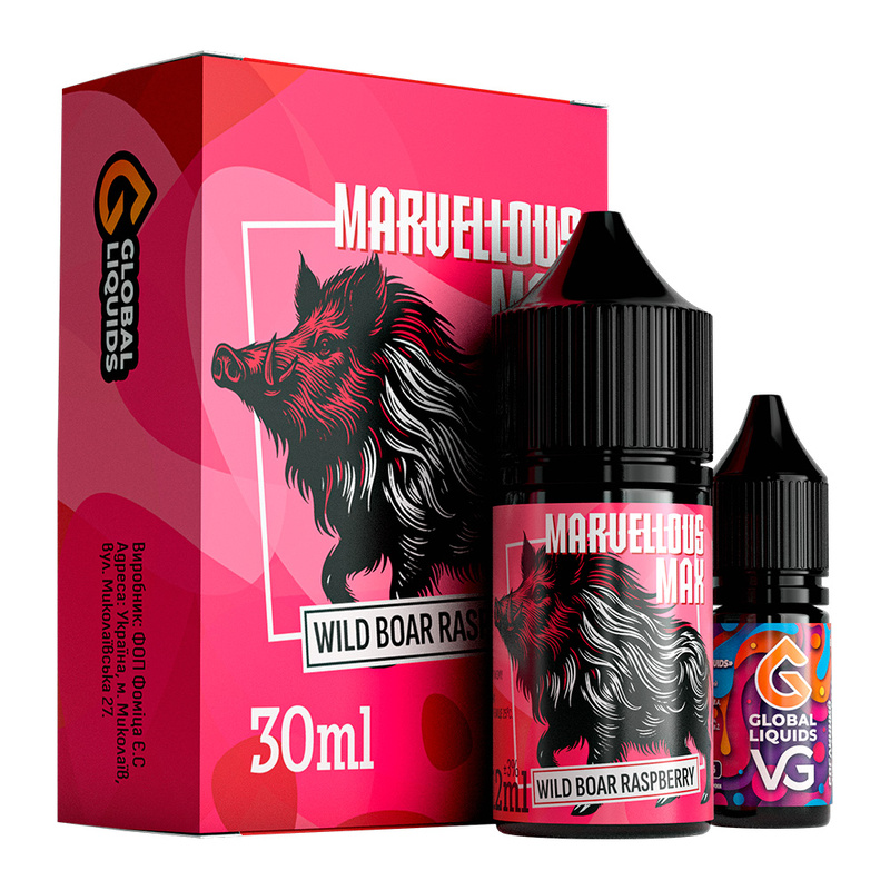 Набір Marvellous Max Wild Boar Raspberry, 30 мл