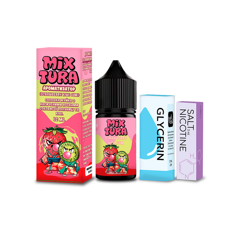 Набор Mixtura Strawberry Kiwi Gum, 30 мл