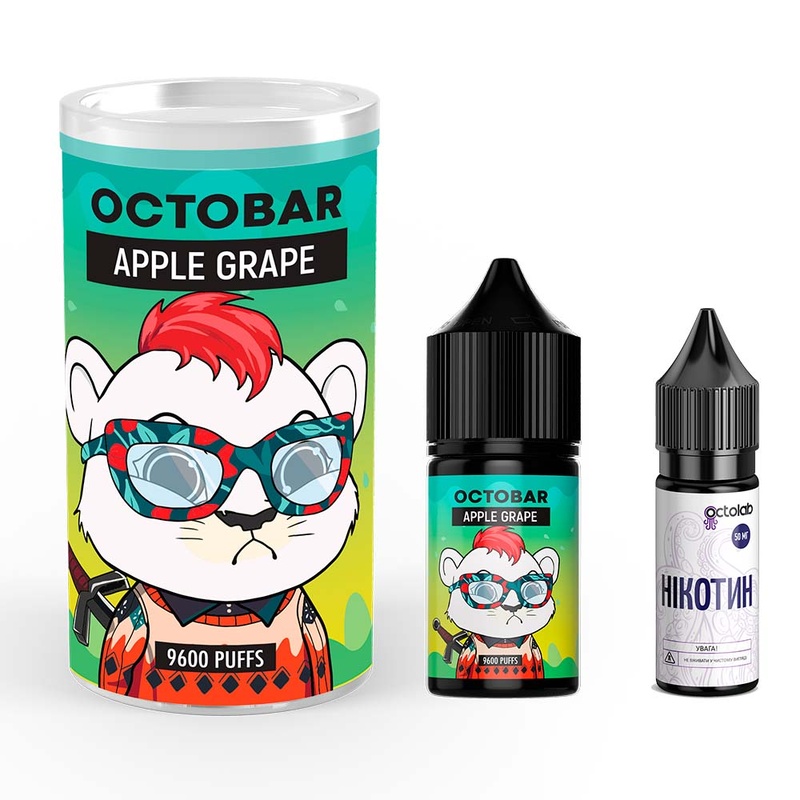 Набор Octobar NFT Apple Grape, 30 мл
