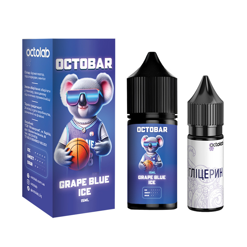 Набор Octobar NFT Grape Blue Ice, 15 мл