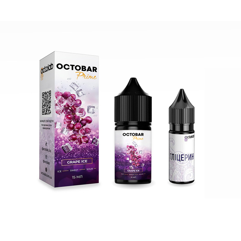 Набор Octobar Prime Grape Ice, 15 мл