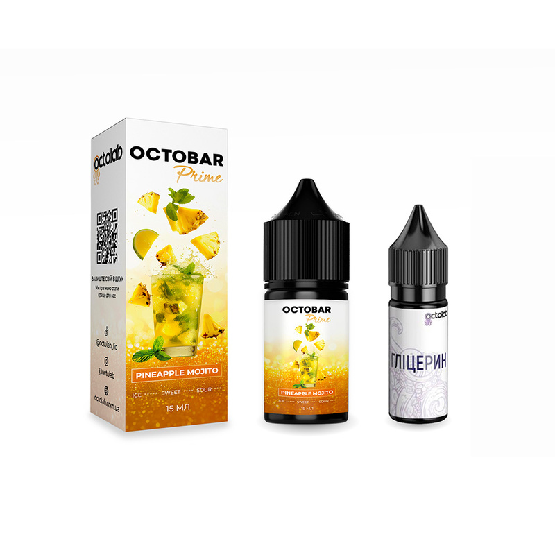 Набор Octobar Prime Pineapple Mojito, 15 мл