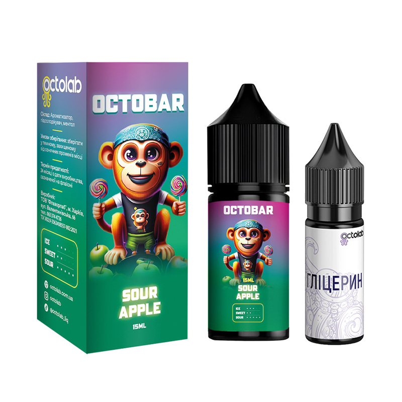 Набор Octobar NFT Sour Apple, 15 мл