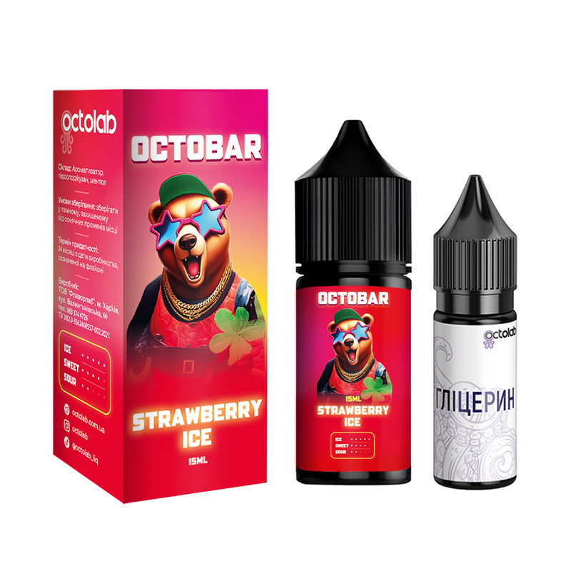 Набір Octobar Strawberry Ice, 15 мл