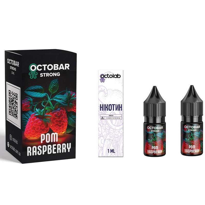 Набор Octobar Strong Pom Raspberry, 10 мл