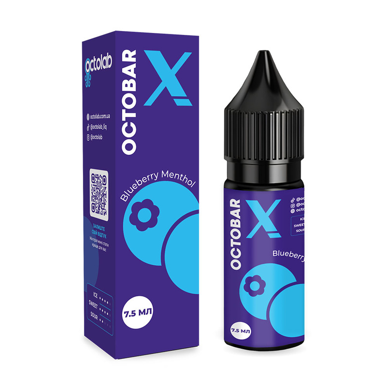 Набір Octobar X Blueberry Menthol, 15 мл