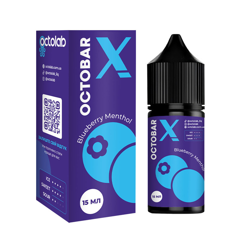 Набір Octobar X Blueberry Menthol, 30 мл