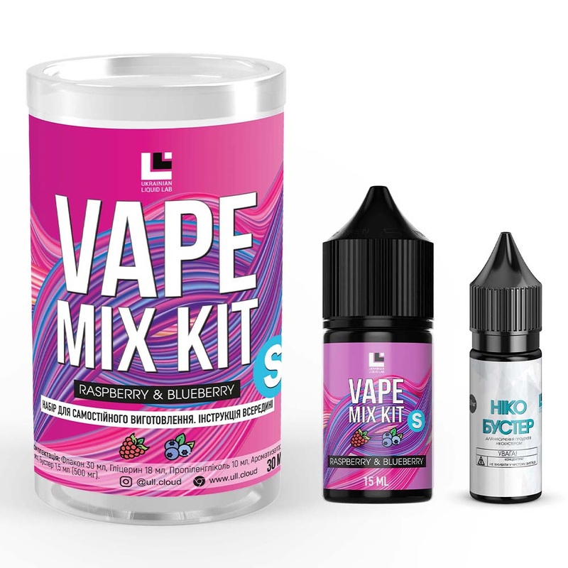 Набір Vape Mix Kit Raspberry Blueberry, 30 мл