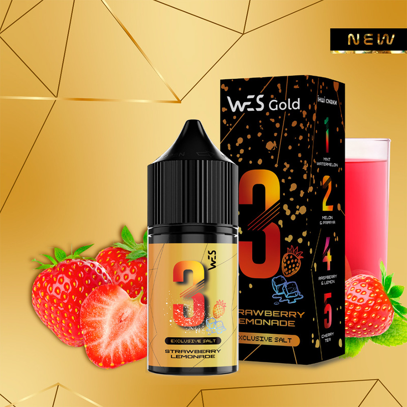 Набір WES Gold Strawberry Lemonade, 30 мл
