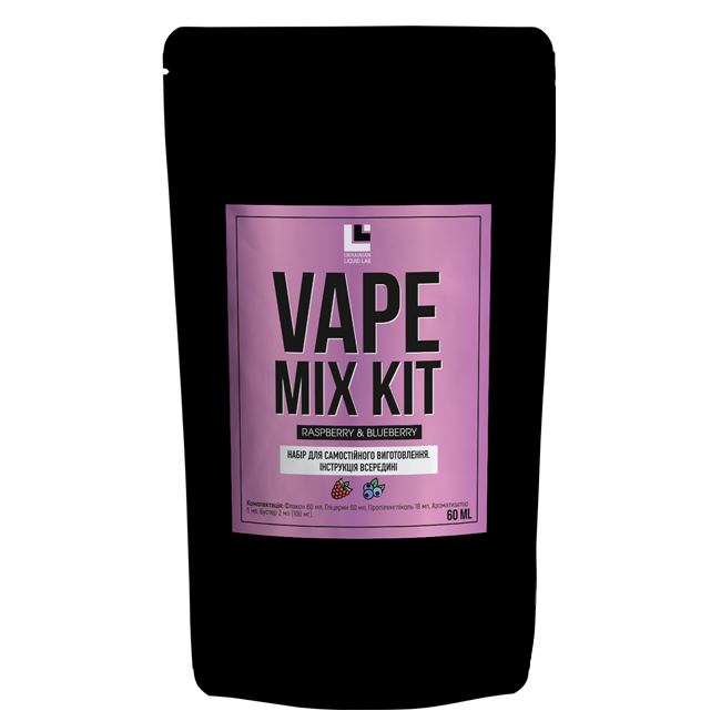 Набір Vape Mix Kit Raspberry Blueberry, 60мл Органічний