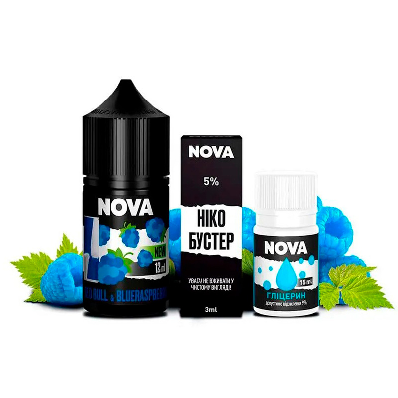Набор Nova RedBull Blue Raspberry, 30 мл