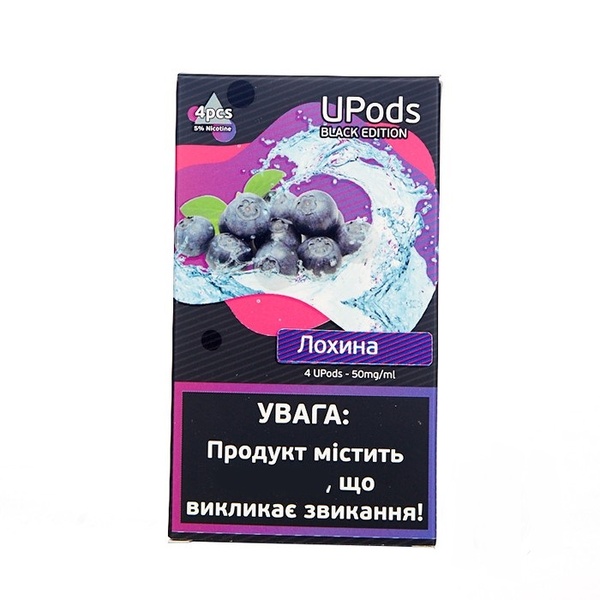 Сменный картридж для Juul Upods Black Edition - Голубика 4 шт (Original)