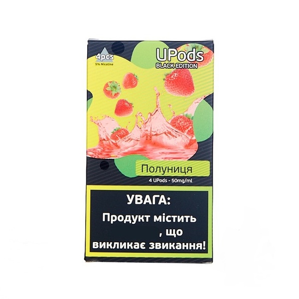 Сменный картридж для Juul Upods Black Edition - Клубника 4 шт (Original)