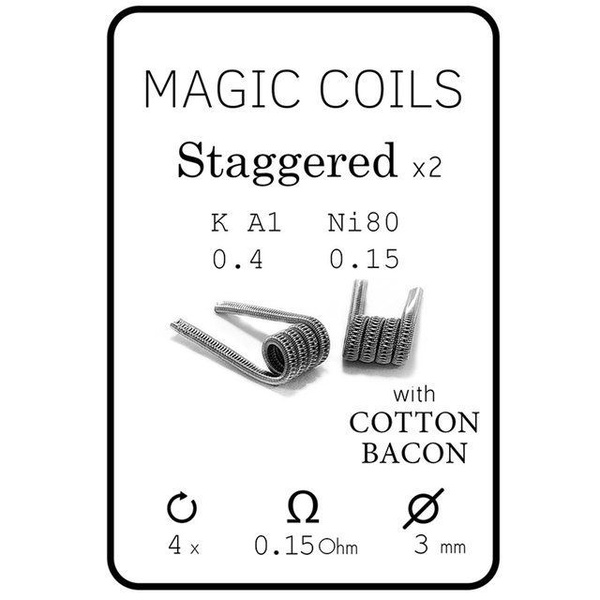 Magic Coils Staggered (преднамотанные койлы + вата)