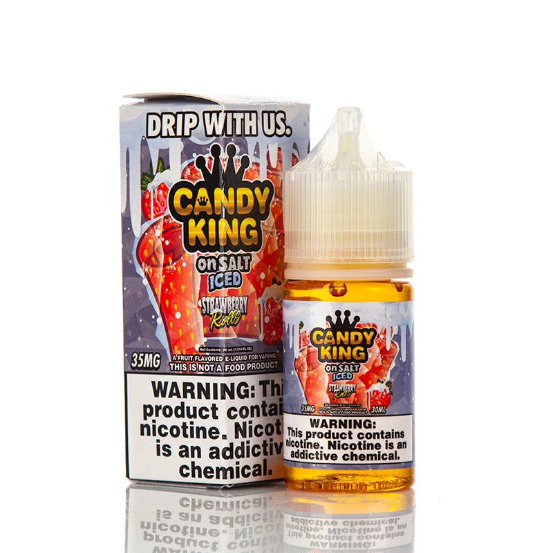 Жидкость Candy King On Salt ICED - Strawberry Rolls, 30 мл